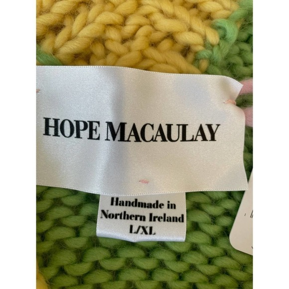 Free People Hope Macaulay Cartoon Vest Top Sz L/XL Chunky Knit Handmade Luxury - Picture 9 of 14